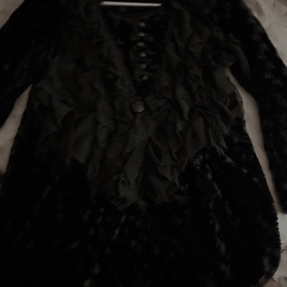 WimsyGoth Ruffled mystical forest fairy ladies top. - Picture 5 of 14